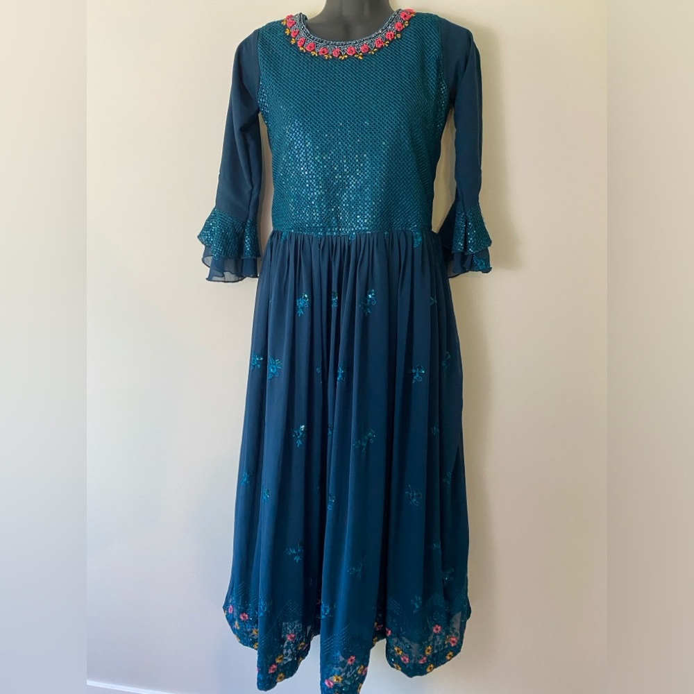 Indian Bollywood Wedding Festival Party Gown Dress